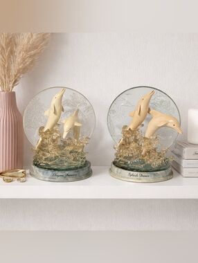 Bradford Exchange Dolphin Figurines Set – Splash Dance & Elegant Dancers – Ocean